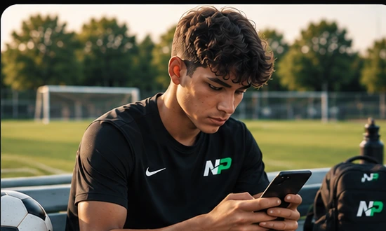 Athlete using NextPlay to review development priorities